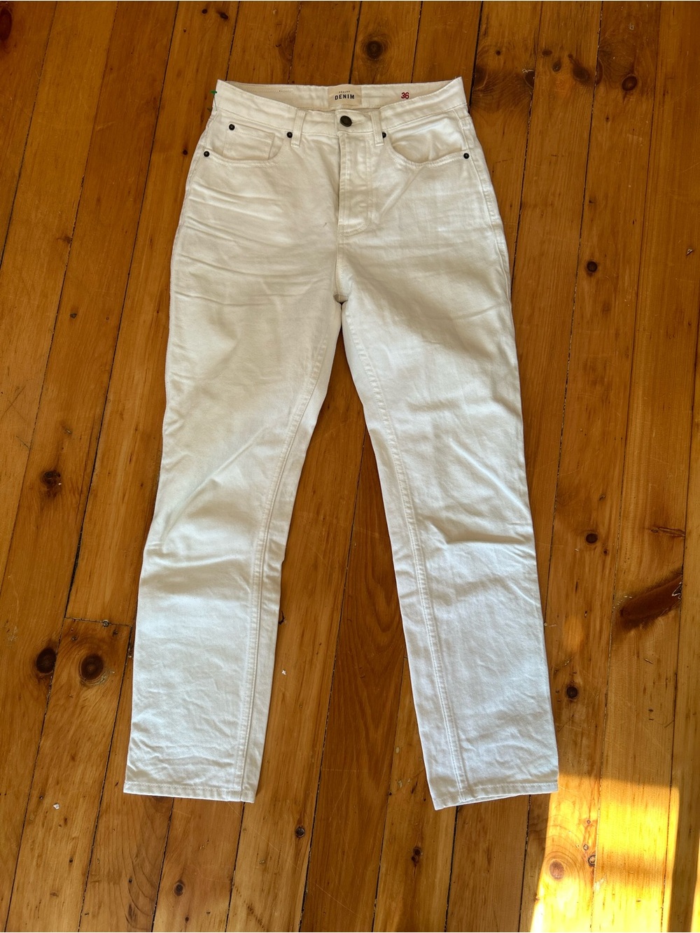 Sezane denim white jeans 36/ 4